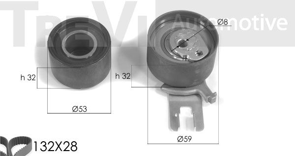 TREVI AUTOMOTIVE paskirstymo diržo komplektas KD1235